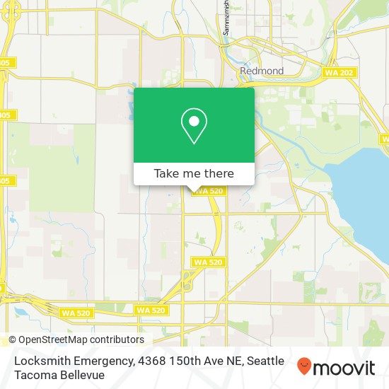 Mapa de Locksmith Emergency, 4368 150th Ave NE