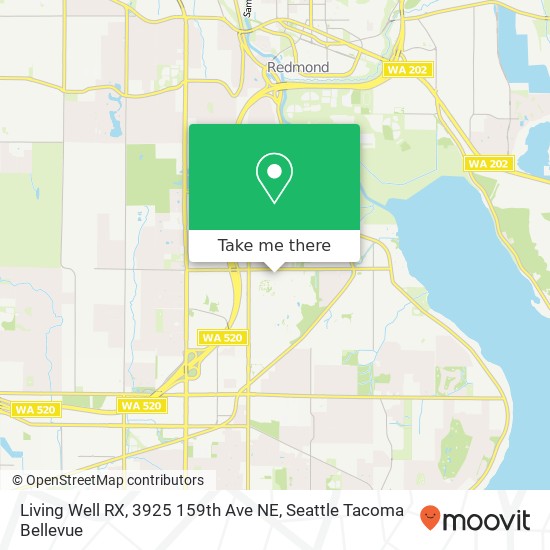 Mapa de Living Well RX, 3925 159th Ave NE