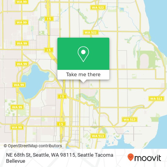 Mapa de NE 68th St, Seattle, WA 98115