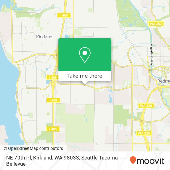 Mapa de NE 70th Pl, Kirkland, WA 98033