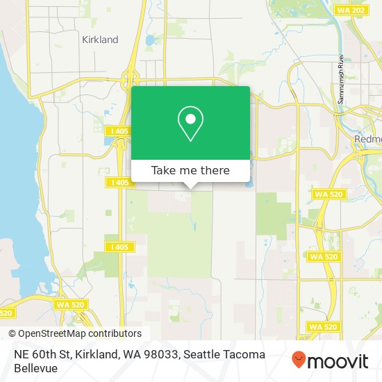 NE 60th St, Kirkland, WA 98033 map