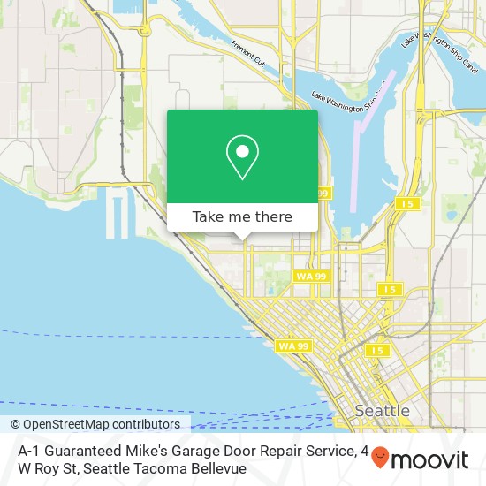 Mapa de A-1 Guaranteed Mike's Garage Door Repair Service, 4 W Roy St