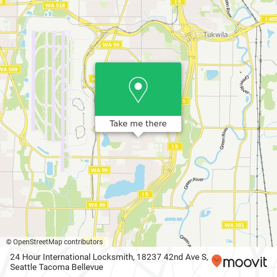 Mapa de 24 Hour International Locksmith, 18237 42nd Ave S