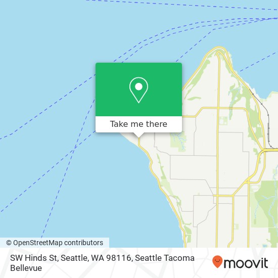 Mapa de SW Hinds St, Seattle, WA 98116