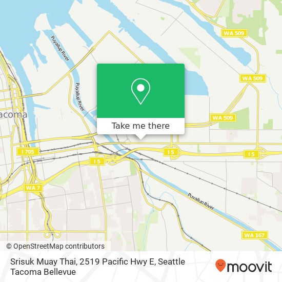 Mapa de Srisuk Muay Thai, 2519 Pacific Hwy E