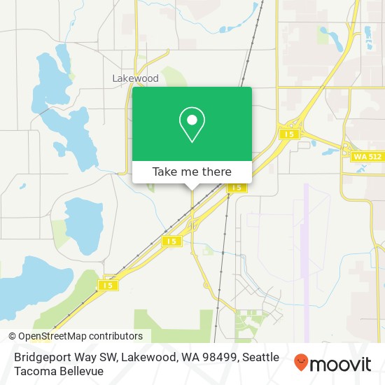 Mapa de Bridgeport Way SW, Lakewood, WA 98499