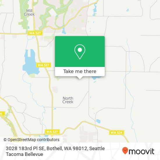 Mapa de 3028 183rd Pl SE, Bothell, WA 98012