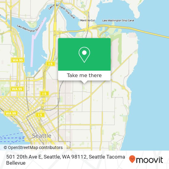 Mapa de 501 20th Ave E, Seattle, WA 98112