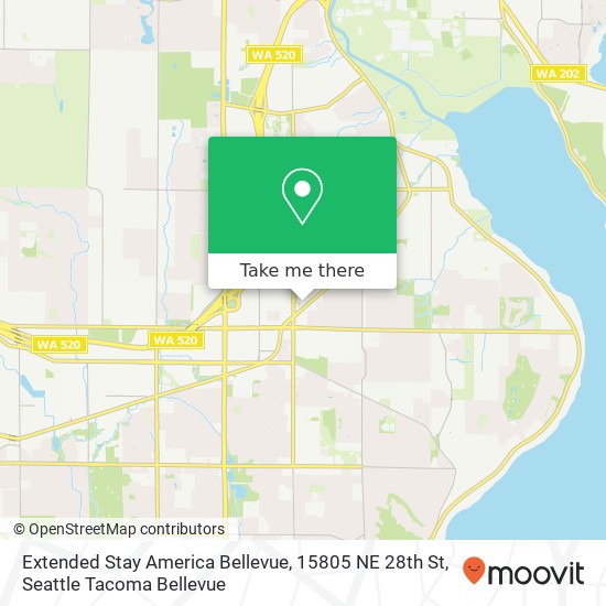 Extended Stay America Bellevue, 15805 NE 28th St map