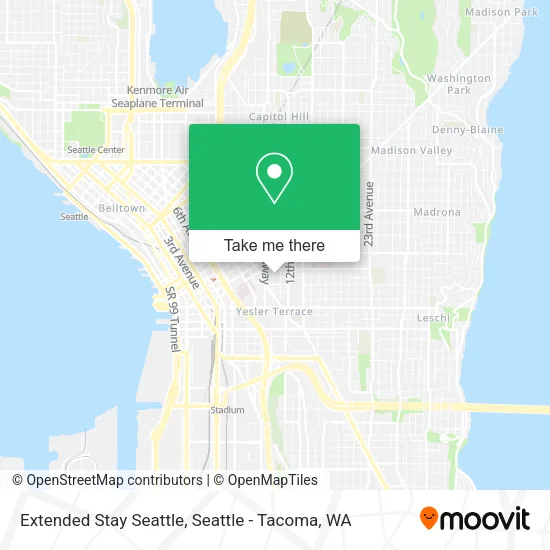 Mapa de Extended Stay Seattle