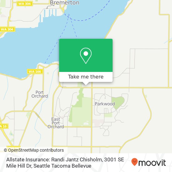 Mapa de Allstate Insurance: Randi Jantz Chisholm, 3001 SE Mile Hill Dr