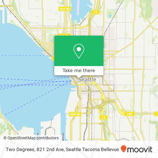 Mapa de Two Degrees, 821 2nd Ave