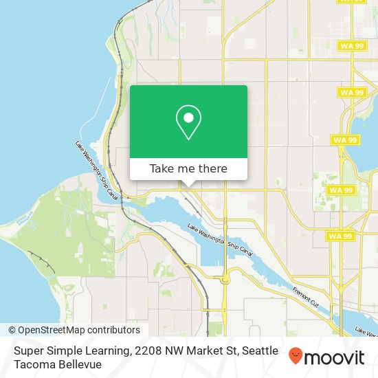 Mapa de Super Simple Learning, 2208 NW Market St