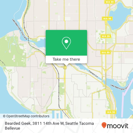 Mapa de Bearded Geek, 3811 14th Ave W