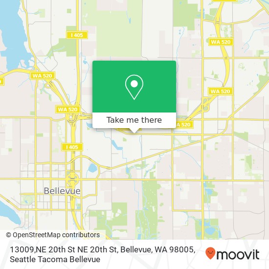 Mapa de 13009,NE 20th St NE 20th St, Bellevue, WA 98005