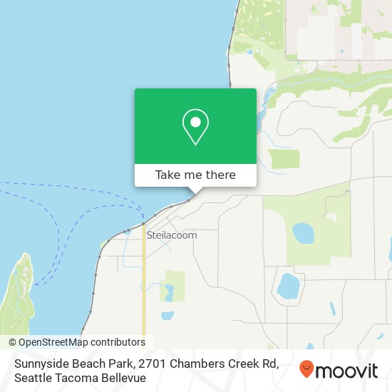 Sunnyside Beach Park, 2701 Chambers Creek Rd map