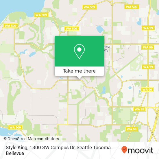 Style King, 1300 SW Campus Dr map