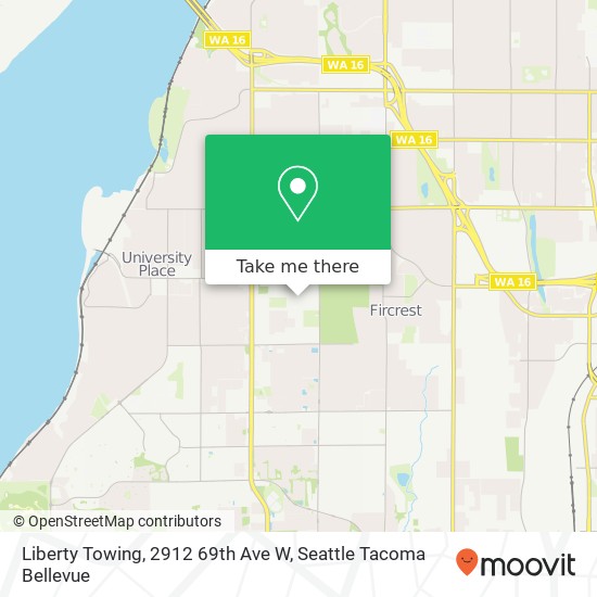 Mapa de Liberty Towing, 2912 69th Ave W