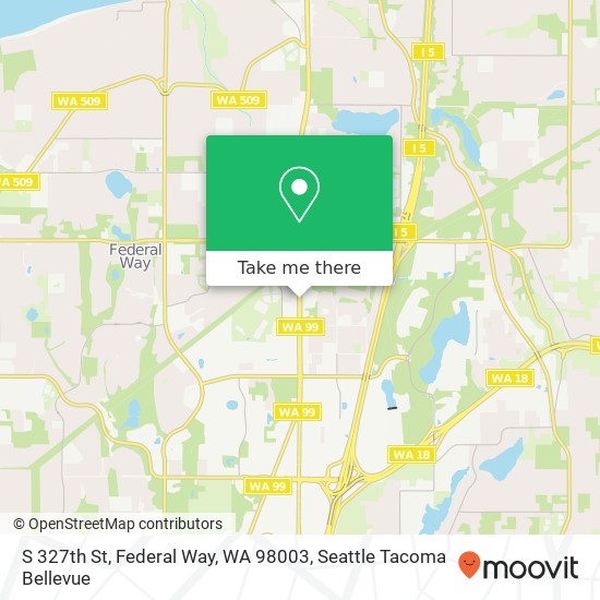 Mapa de S 327th St, Federal Way, WA 98003