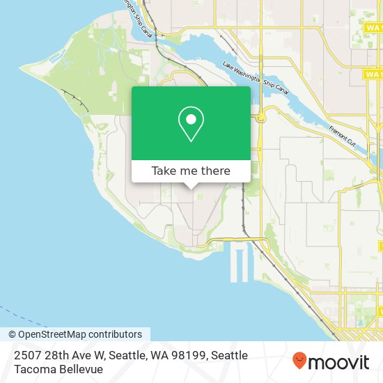 Mapa de 2507 28th Ave W, Seattle, WA 98199