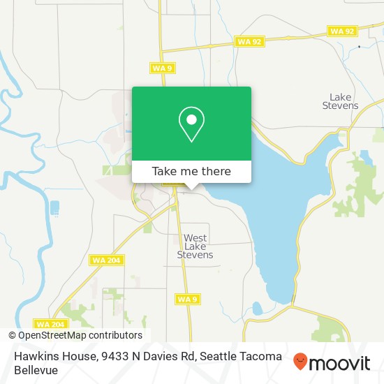 Mapa de Hawkins House, 9433 N Davies Rd