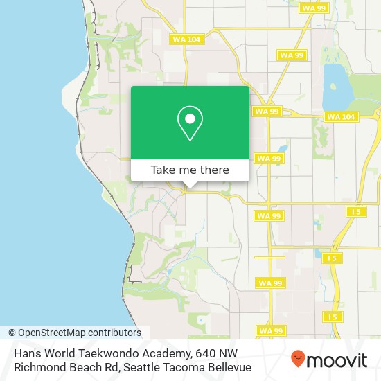 Han's World Taekwondo Academy, 640 NW Richmond Beach Rd map