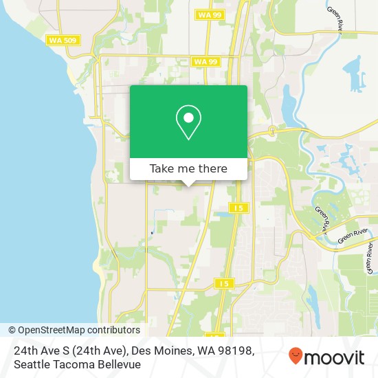 Mapa de 24th Ave S (24th Ave), Des Moines, WA 98198