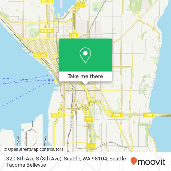 Mapa de 320 8th Ave S (8th Ave), Seattle, WA 98104