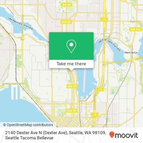 Mapa de 2140 Dexter Ave N (Dexter Ave), Seattle, WA 98109