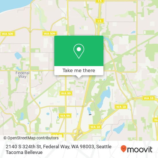 Mapa de 2140 S 324th St, Federal Way, WA 98003