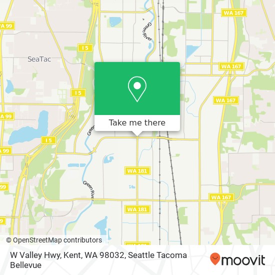 W Valley Hwy, Kent, WA 98032 map