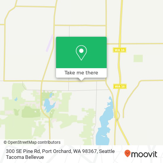 Mapa de 300 SE Pine Rd, Port Orchard, WA 98367
