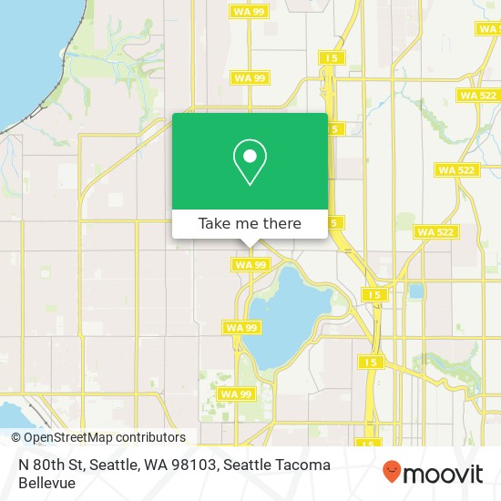 Mapa de N 80th St, Seattle, WA 98103