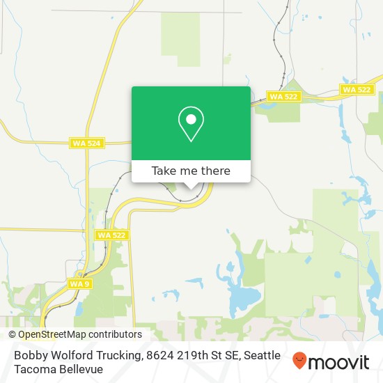 Mapa de Bobby Wolford Trucking, 8624 219th St SE