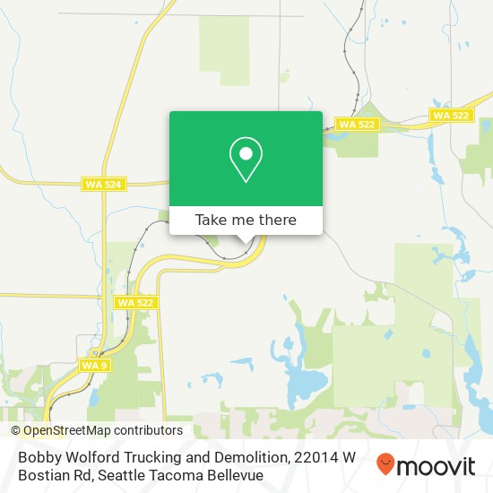 Mapa de Bobby Wolford Trucking and Demolition, 22014 W Bostian Rd