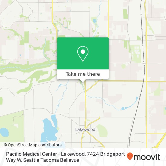 Pacific Medical Center - Lakewood, 7424 Bridgeport Way W map