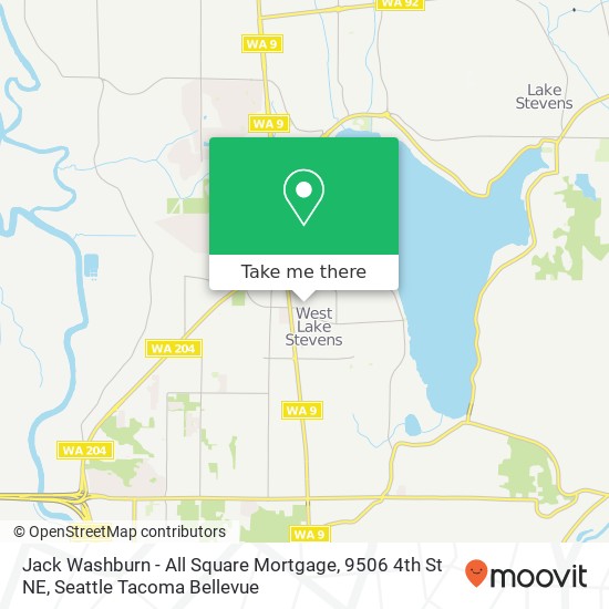 Mapa de Jack Washburn - All Square Mortgage, 9506 4th St NE