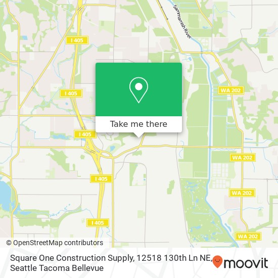 Mapa de Square One Construction Supply, 12518 130th Ln NE