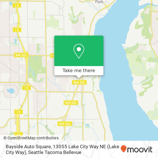 Mapa de Bayside Auto Square, 13055 Lake City Way NE