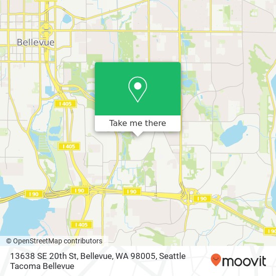 13638 SE 20th St, Bellevue, WA 98005 map