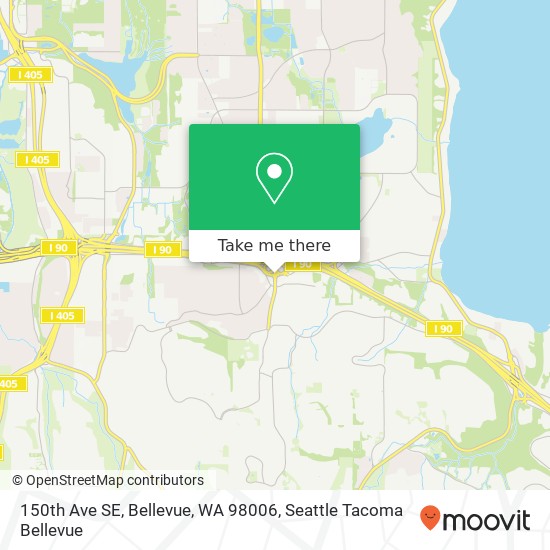 150th Ave SE, Bellevue, WA 98006 map