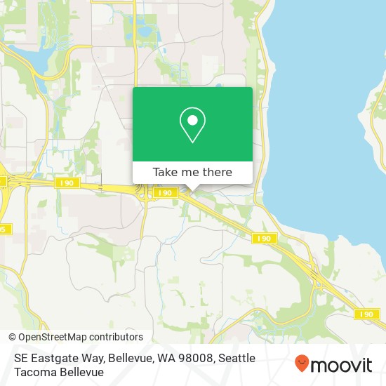 Mapa de SE Eastgate Way, Bellevue, WA 98008