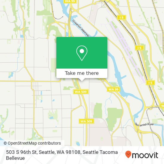 Mapa de 503 S 96th St, Seattle, WA 98108