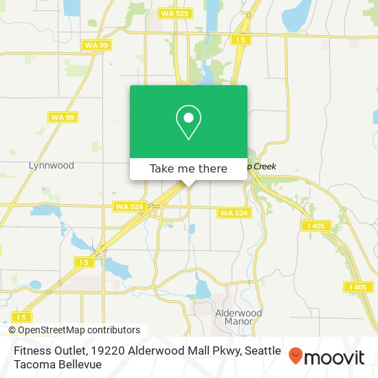 Fitness Outlet, 19220 Alderwood Mall Pkwy map