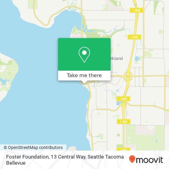 Mapa de Foster Foundation, 13 Central Way
