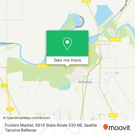 Mapa de Fosters Market, 5818 State Route 530 NE