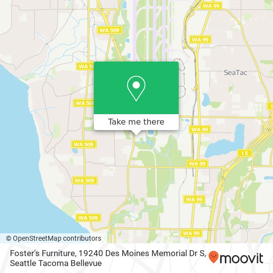 Foster's Furniture, 19240 Des Moines Memorial Dr S map