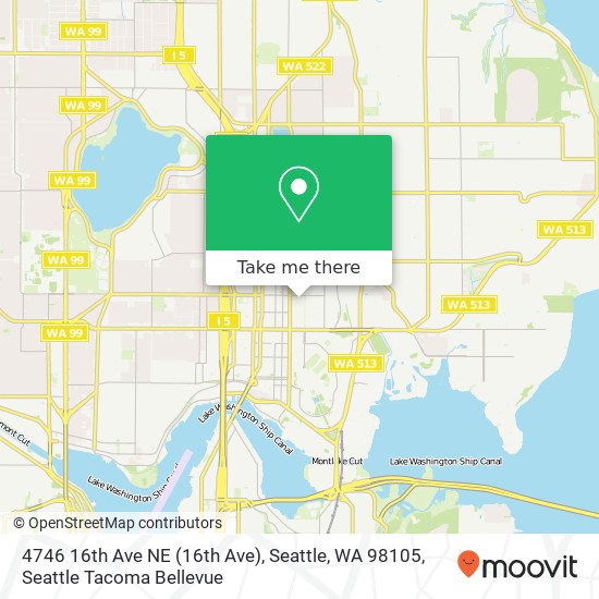 4746 16th Ave NE (16th Ave), Seattle, WA 98105 map