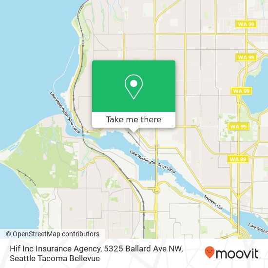Hif Inc Insurance Agency, 5325 Ballard Ave NW map