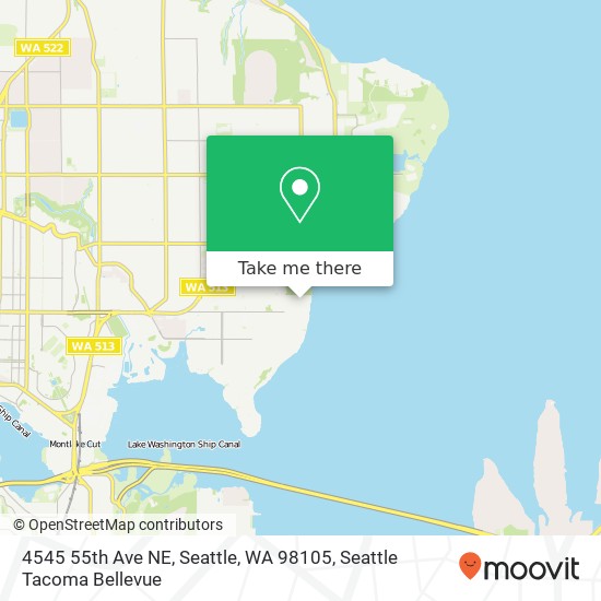 Mapa de 4545 55th Ave NE, Seattle, WA 98105